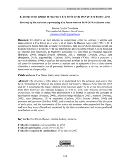 El Cuerpo De Las Actrices Al Encarnar a Eva Perón Desde 1983-2014 En Buenos Aires