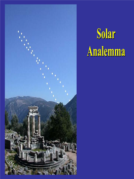 Solar Analemmaanalemma Bitbit Ofof Administrationadministration ….…