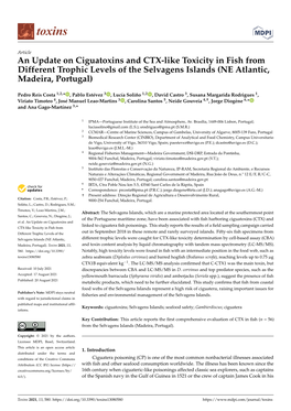 An Update on Ciguatoxins and CTX-Like Toxicity in Fish from Different Trophic Levels of the Selvagens Islands (NE Atlantic, Madeira, Portugal)