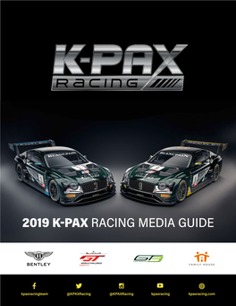 2019 K-Pax Racing Media Guide