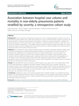 Association Between Hospital Case