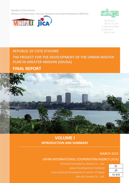 Republic of Cote D'ivoire the Project for the Development of the Urban
