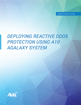 Deployment Guides Deploying Reactive Ddos Protection Using