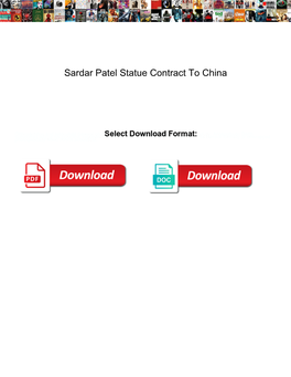 Sardar Patel Statue Contract to China