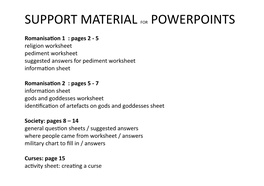 Worksheets for All Powerpoints