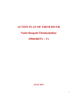 ACTION PLAN of TIRUR RIVER Naduvilangadi-Thalakadathur