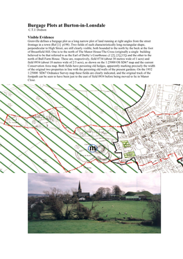 Burgage Plots at Burton-In-Lonsdale C.T.J