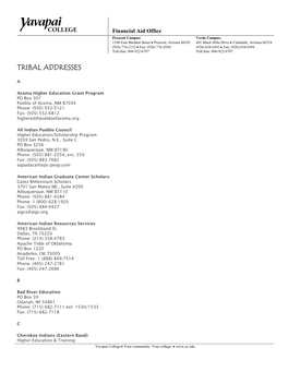 Tribal Addresses