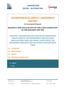 Environmental Impact Assessment Report