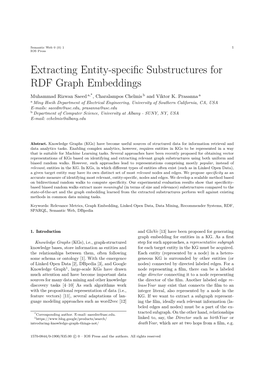 Extracting Entity-Specific Substructures for RDF Graph