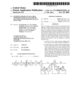 (12) Patent Application Publication (10) Pub. No.: US 2004/0231811 A1 Engstrand Et Al