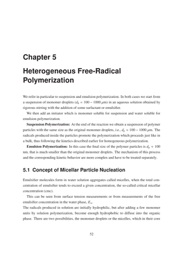 Chapter 5 Heterogeneous Free-Radical Polymerization