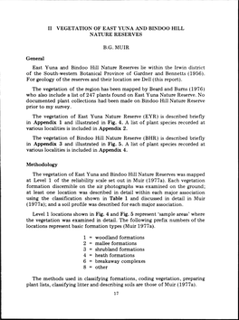 Vegetation of East Yuna and Bindoo Hill Nature Reserves