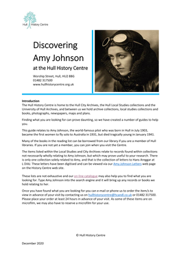 Discovering Amy Johnson at the Hull History Centre