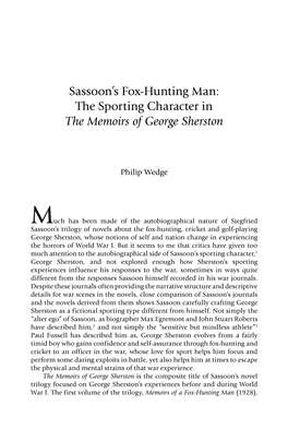 Sassoon's Fox-Hunting