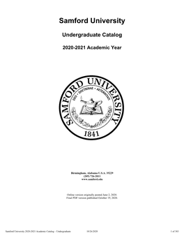 Undergraduate Catalog