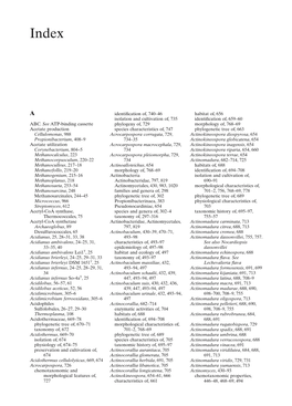 ABC. See ATP-Binding Cassette Acetate Production Cellulomonas