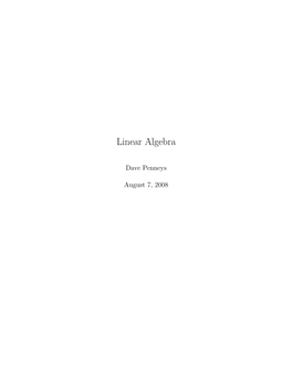 Linear Algebra