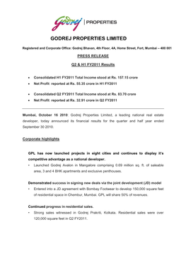 Godrej Properties Limited