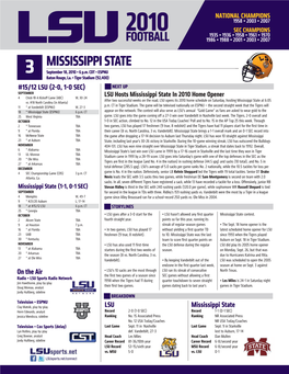 Game 3 Notes Vs. Mississippi State.Indd