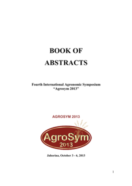 Book of Abstracts