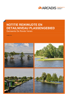 NOTITIE REIKWIJDTE EN DETAILNIVEAU PLASSENGEBIED Gemeente De Ronde Venen