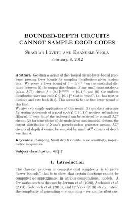 Bounded-Depth Circuits Cannot Sample Good Codes