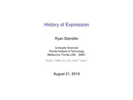 History of Expression