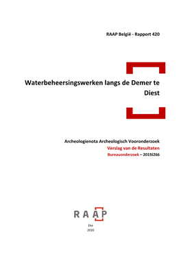 Waterbeheersingswerken Langs De Demer Te Diest