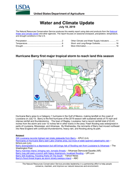 Water & Climate Update