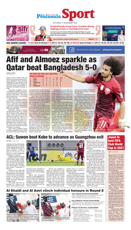 Afif and Almoez Sparkle As Qatar Beat Bangladesh