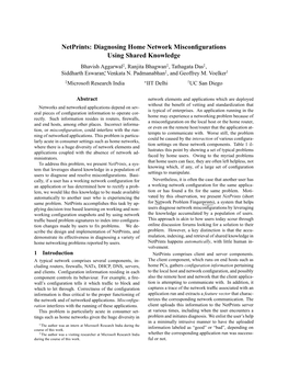 Netprints: Diagnosing Home Network Misconfigurations Using Shared