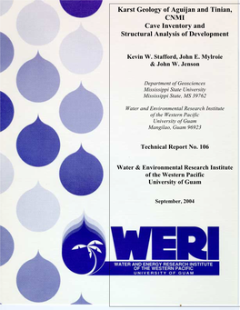 Karst Geology of Aguijan and Tinian, CNMI Cave Inventory and Structural Analysis of Development