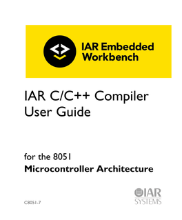 IAR C/C++ Compiler User Guide