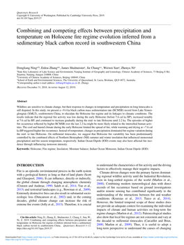 Combining and Competing Effects Between Precipitation And