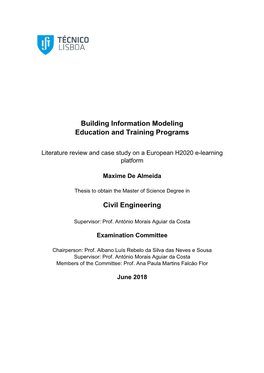 Building Information Modeling Education and Training Programs