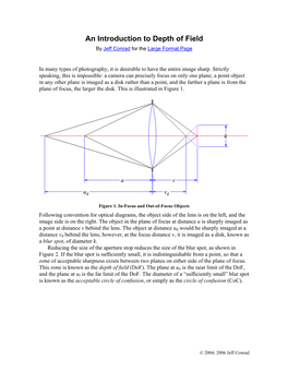 An Introduction to Depth of Field by Jeff Conrad for the Large Format Page