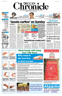 'Janata Curfew' on Sunday