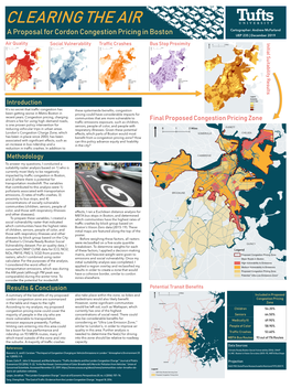 A Proposal for Cordon Congestion Pricing in Boston UEP 235 | December 2019