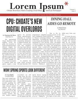 Cpu: Choate's New Digital Overlords