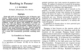 Ranching in Panama'