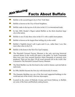 Ahh'mazing Facts About Buffalo