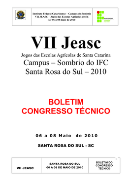 Boletim Congresso Jeasc 2010