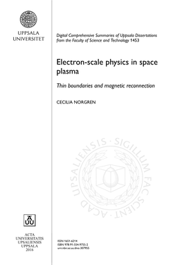 Electron-Scale Physics in Space Plasma