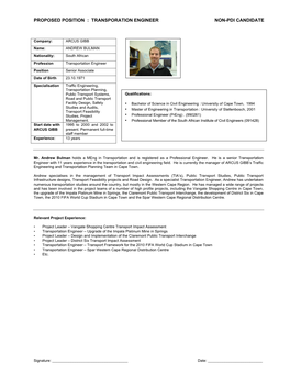 1-Page CV a Bulman