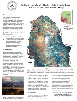 Ambient Groundwater Quality of Tlie Douglas Basin: an ADEQ 1995-1996 Baseline Study