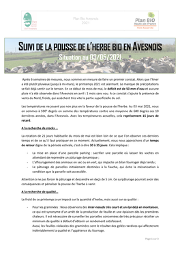 Pousse De L'herbe En Avesnois