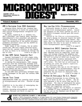 Microcomputer Market for the Ten Year Period, This Article, Published at SCAMP's Intro­ 1974-1984