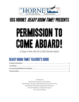 Permission to Come Aboard Teachers' Guide