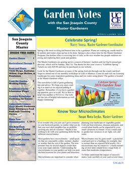 Garden Notes with the San Joaquin County Master Gardeners